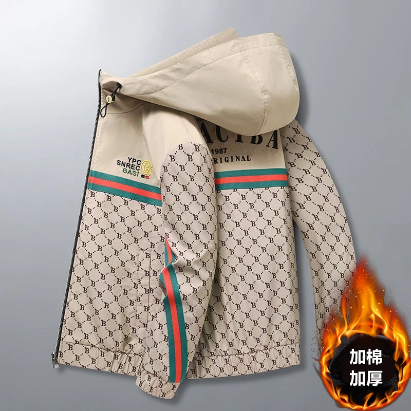 欧洲站秋季高档痞帅男士外套潮牌休闲高级感青年时尚拼接夹克男装