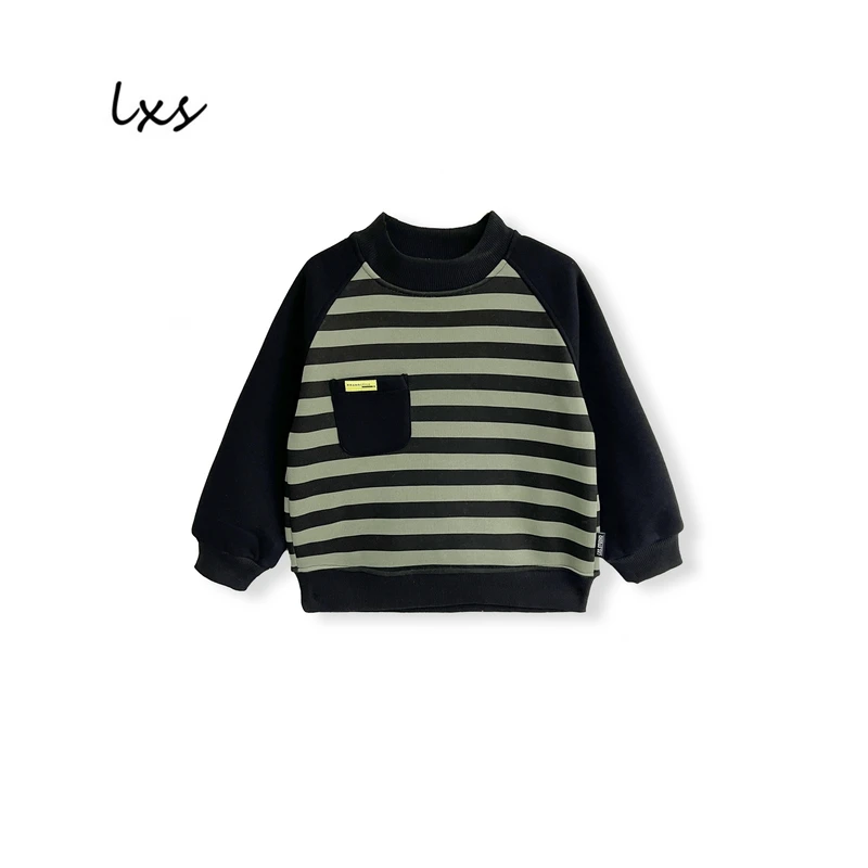 舅舅严选童装冬款加绒韩版百搭休闲潮流长袖儿童圆领套头卫衣Q292