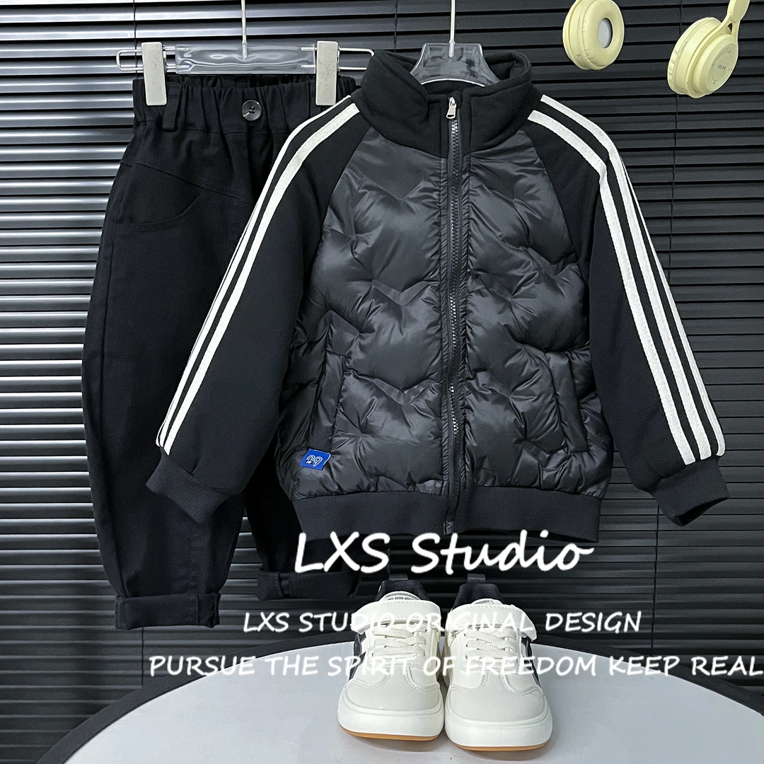 舅舅严选童装宝宝男童外套冬季新款韩版加厚棒球服潮流外套D22777