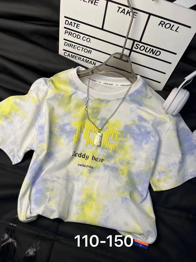 童装儿童夏季韩版时尚百搭潮流宽松圆领短袖T恤 87892