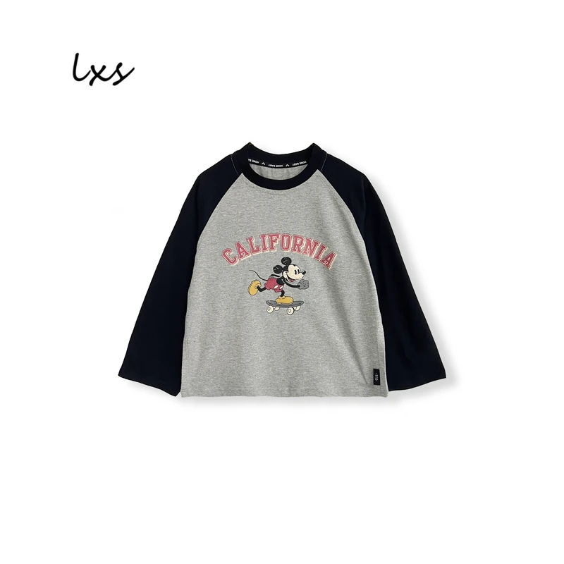 舅舅严选童装儿童春秋男童韩版圆领插肩袖长袖套头打底T恤 Q233