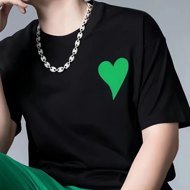 【简潮系列】300克重磅T恤印花轻潮 短袖圆领宽松时尚百搭个性100棉