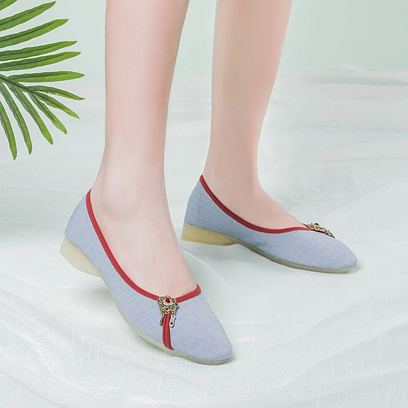 泰和源老北京布鞋女士春季百搭防滑软底透气浅口古风旗袍汉服鞋子
