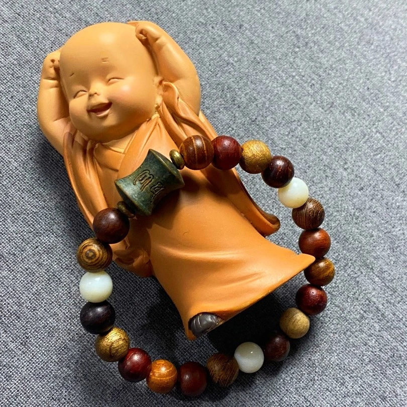 （福利款）正品0.8天然檀木彩虹多宝女士装饰珠档把珠装饰车载