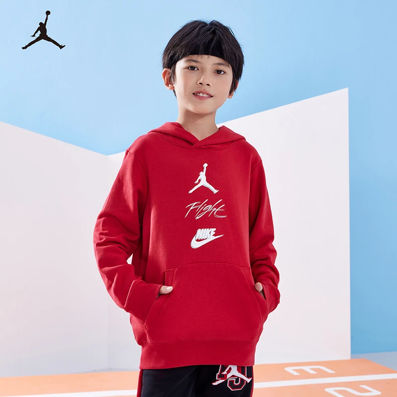 【旗舰店】现货Air Jordan大灌篮童装春秋连帽针织卫衣JDB-PO-B408