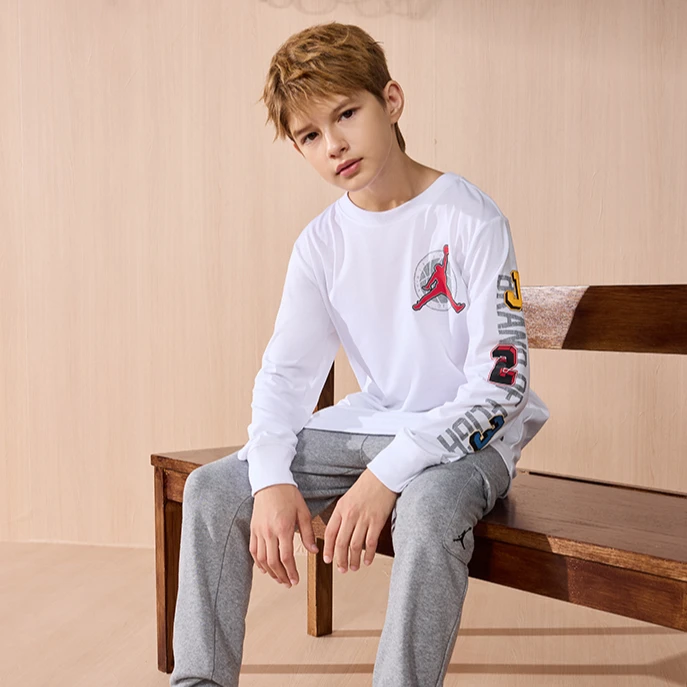 【ROOKIE旗舰】AIRJORDAN童装春秋季儿童男童柔软套头长袖T恤C193