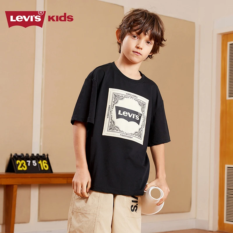 【ROOKIE旗舰】Levi's李维斯男童装夏复古印花T恤儿童TLVB-PL-K921