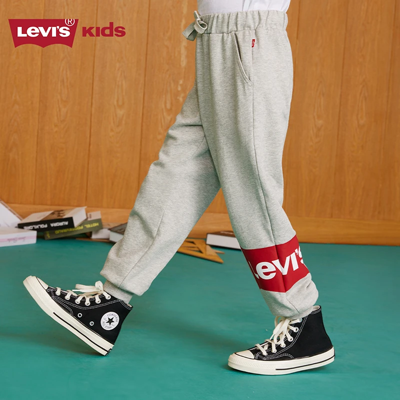 Levi's/李维斯童装运动休闲裤秋冬款男童加绒保暖儿童针织长裤