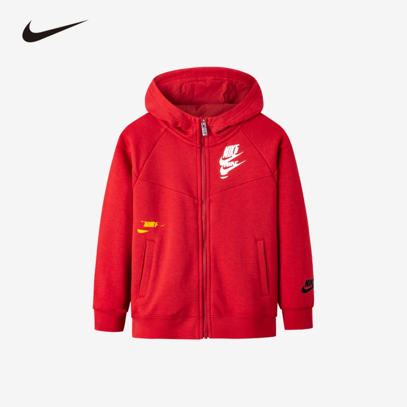 【旗舰店】Nike耐克童装男女童春季开衫连帽运动卫衣NKB-ZH-J435