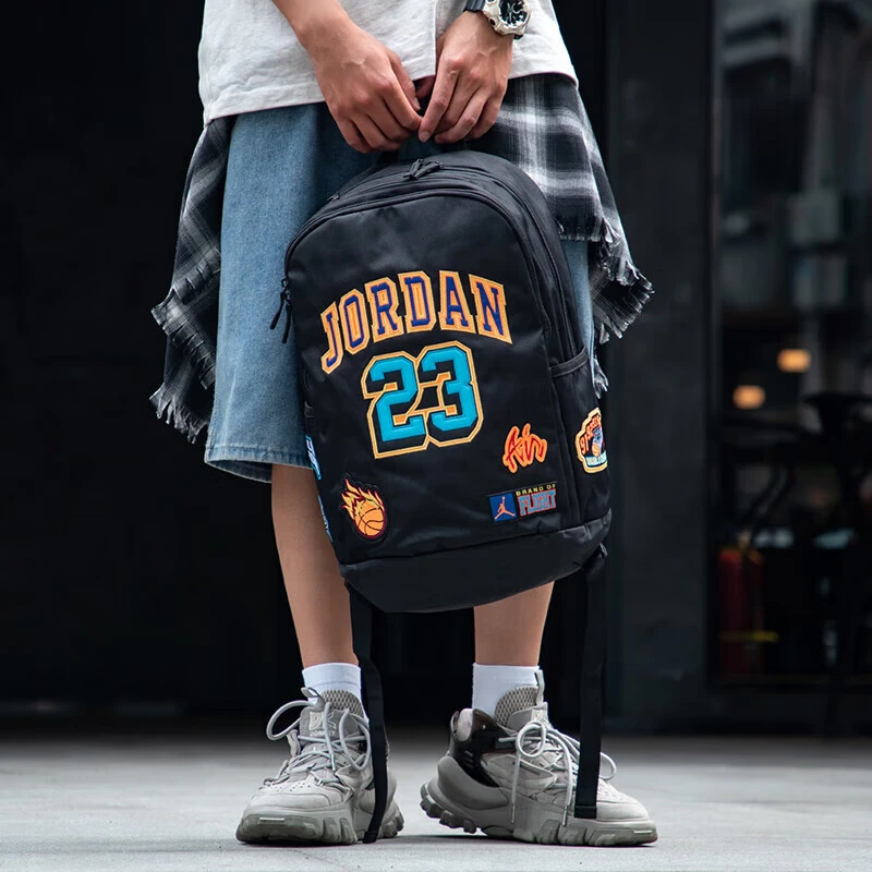 AIR JORDAN双肩包男女同款初高中学生大容量书包时尚潮流双肩背包