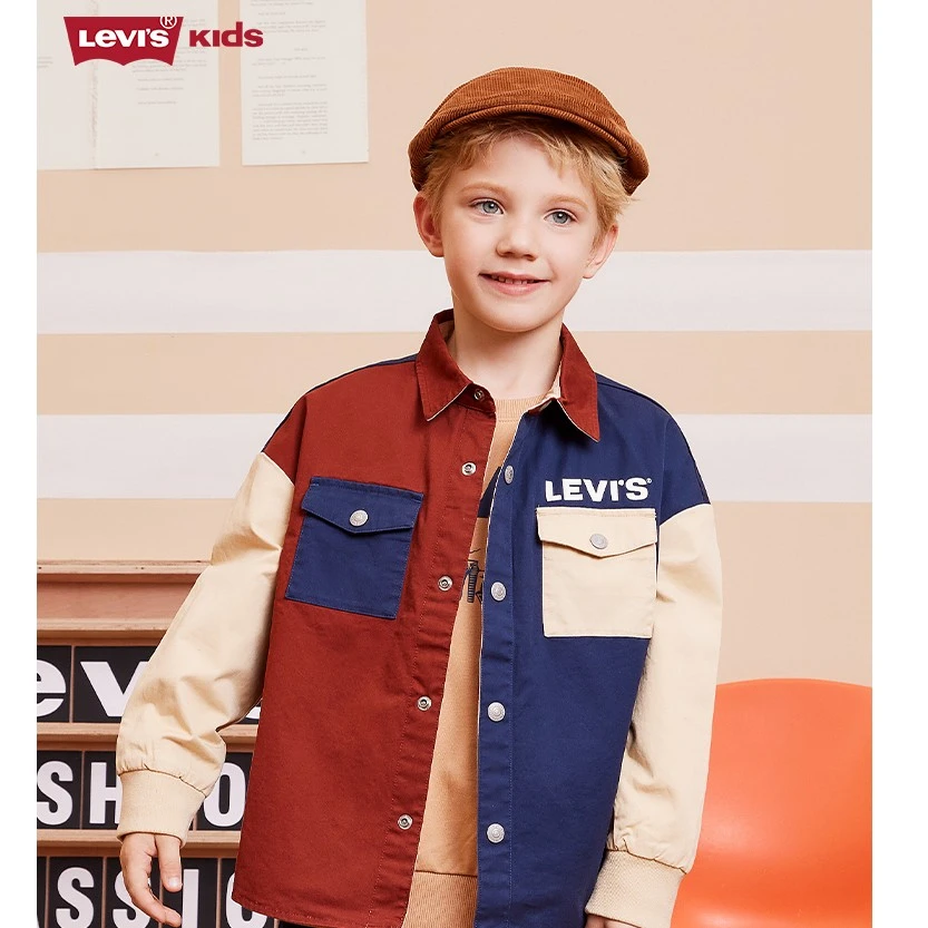 【ROOKIE旗舰】现货Levis男女童装春秋时尚双面穿织夹克LVB-LW-H6
