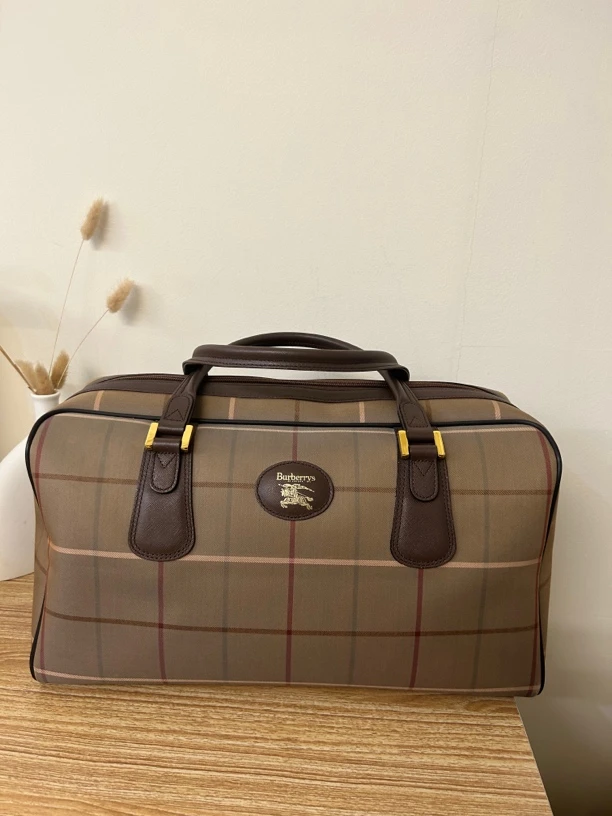 95新 BURBERRY/博柏利 复古战马旅行袋手提包