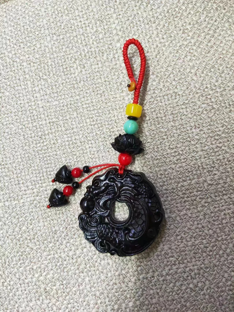 【桃木坊】黑桃木龙扣挂件包挂件精致手工制作挂饰吉祥如意钥匙挂件