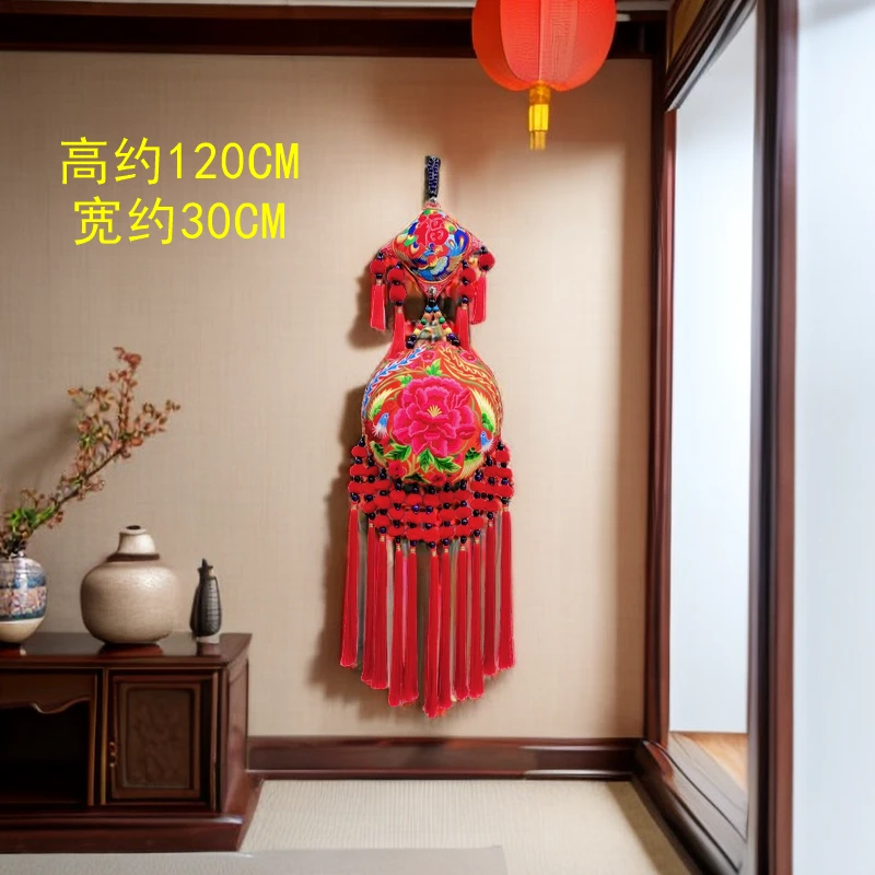 【琴瑟和鸣】刺绣龙年新年春节装饰福字挂件喜庆挂饰中国结120×30