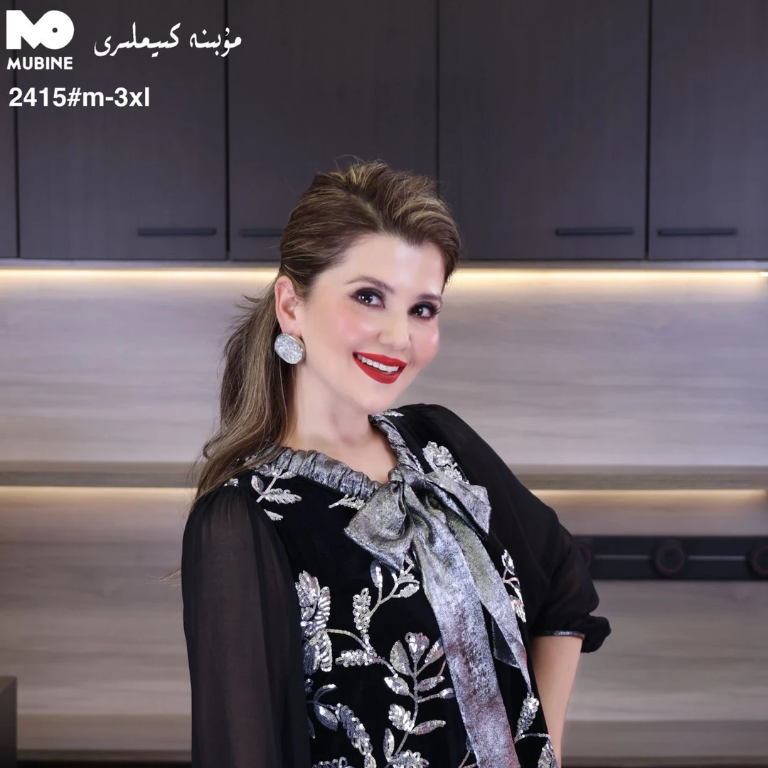 MUBINE 设计感名媛气质重工显瘦短款连衣裙 2415（特价）