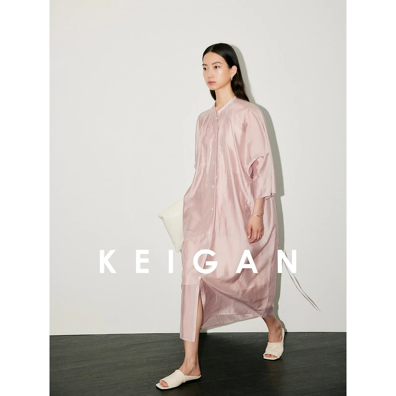 开间/经典口碑 日本工艺轻盈透感仙气防晒系带宽松上衣夏季连衣裙