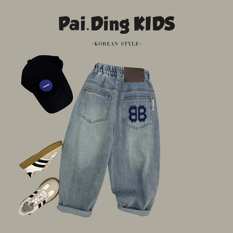 【派町】春装儿童韩版时尚潮流宽松休闲百搭裤子HAM4083-CK1