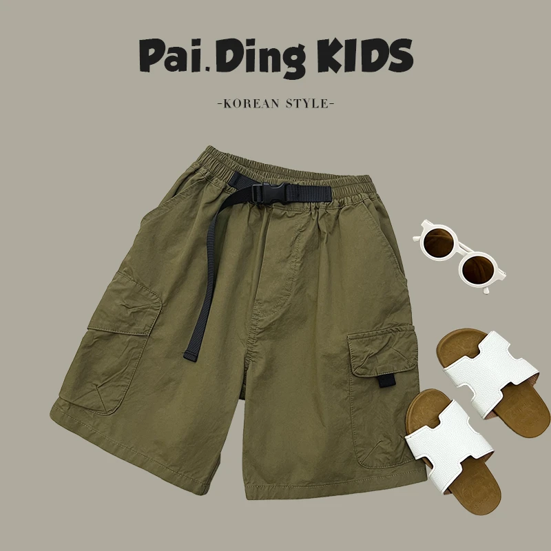 【派町】儿童ins帅气休闲工装风宽松百搭五分短裤SJ2450-XK1