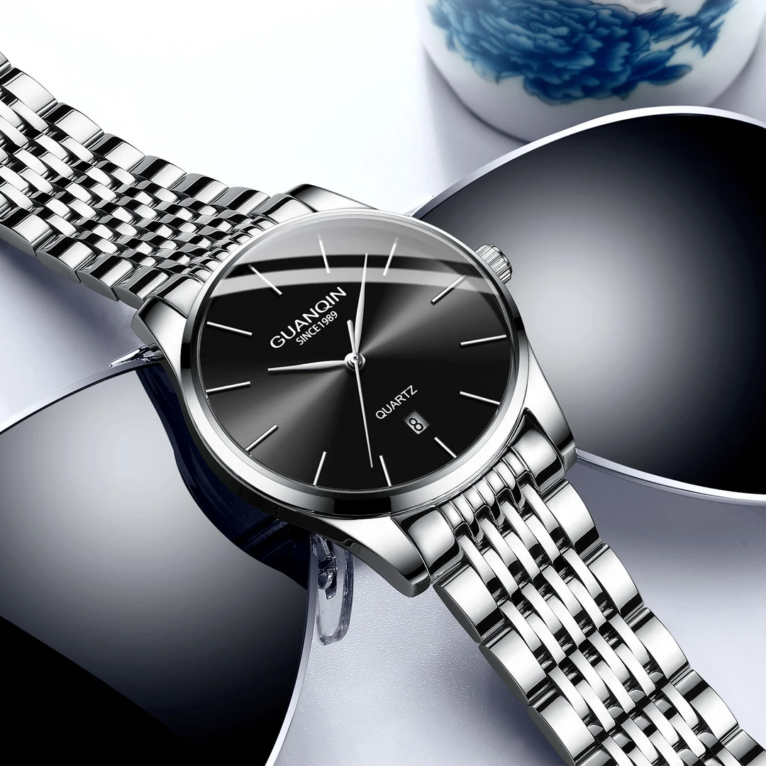 正品冠琴十大商务石英表男士手表全自动机械男表2024新款品牌瑞士