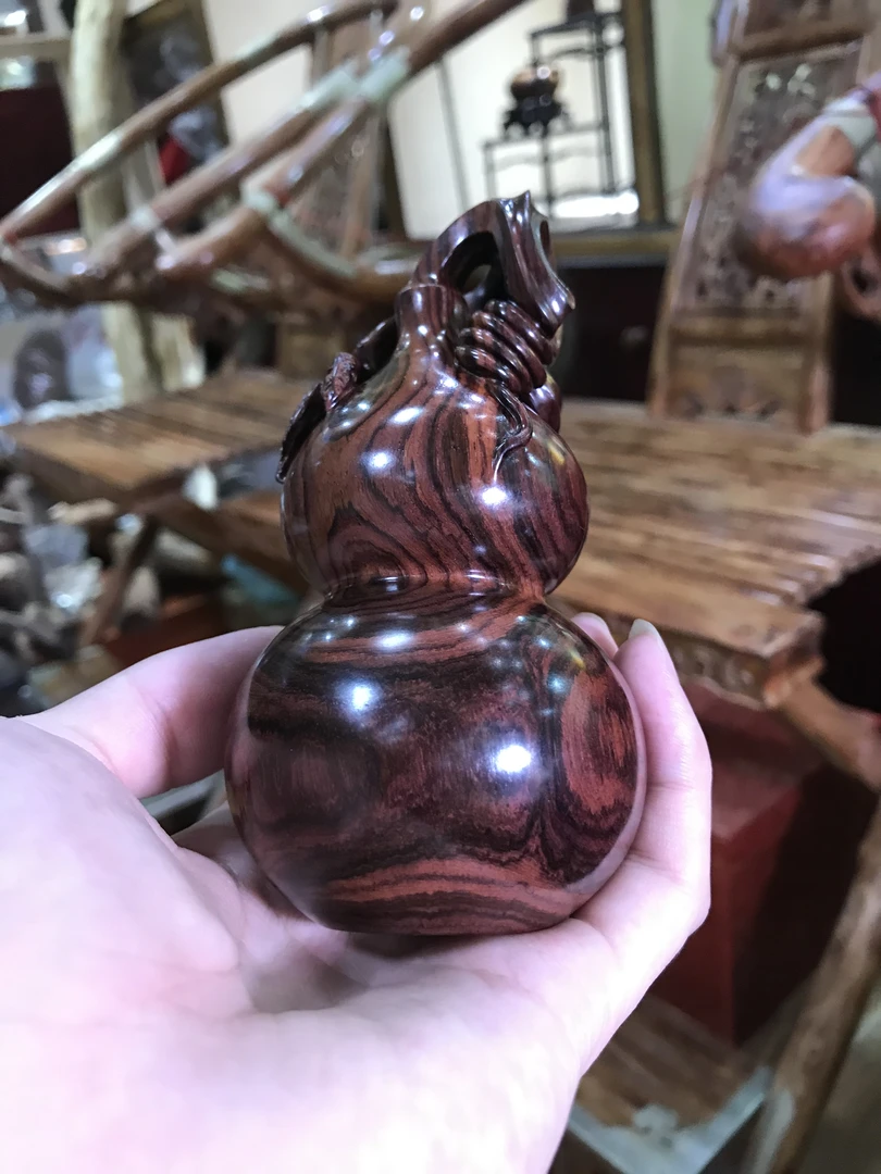 海南黄花梨紫油梨对眼葫芦