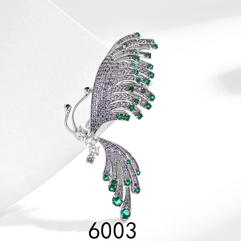 铜合金合成锆石胸针  6003#气质时尚百搭个性简约优雅精致胸针