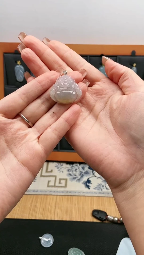【闪购商品】翡翠颈饰18K金镶嵌2407160027 QC 翡翠佛公