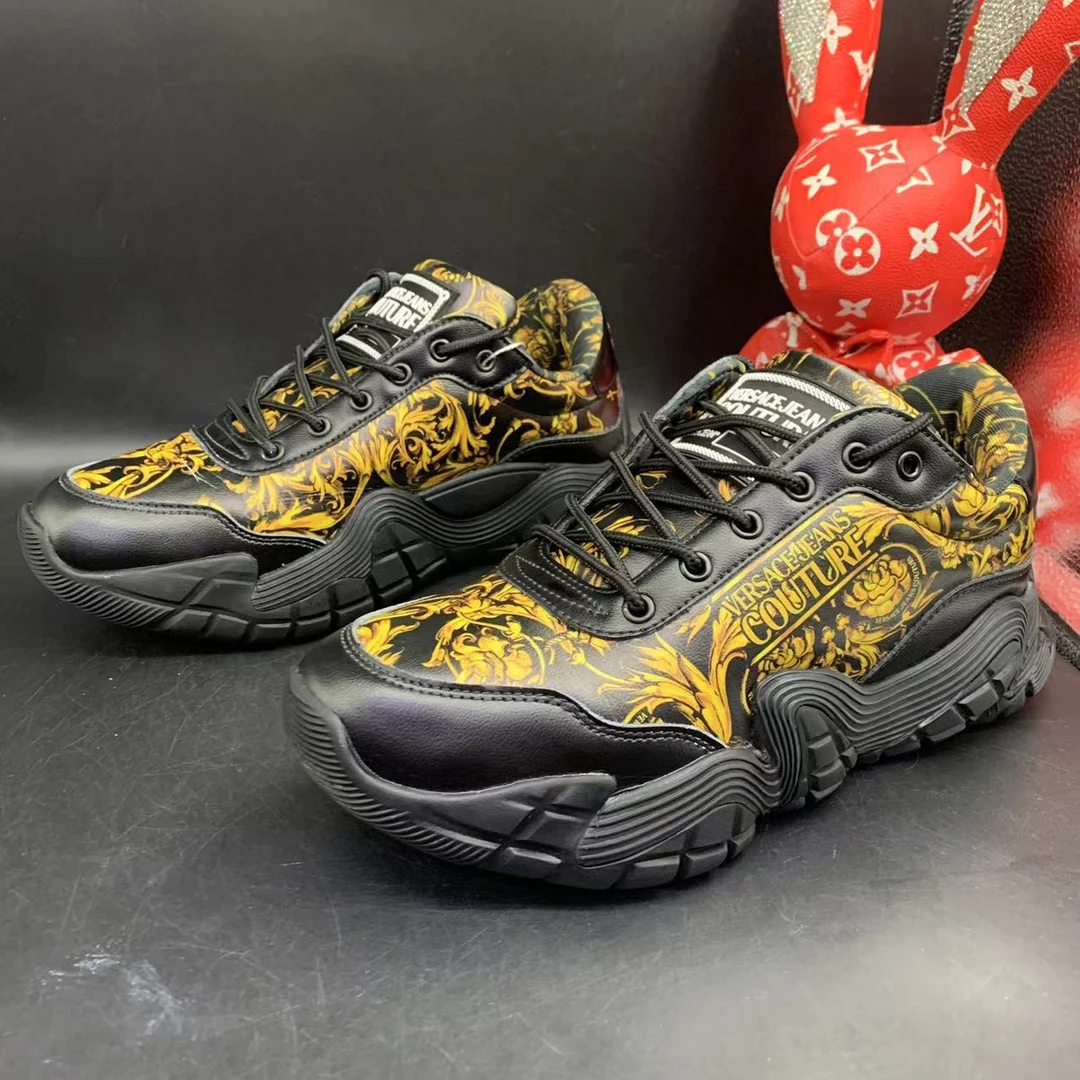 【聚星福利】范思哲/Versace95新时尚黄色花卉运动鞋41欧码ddm967