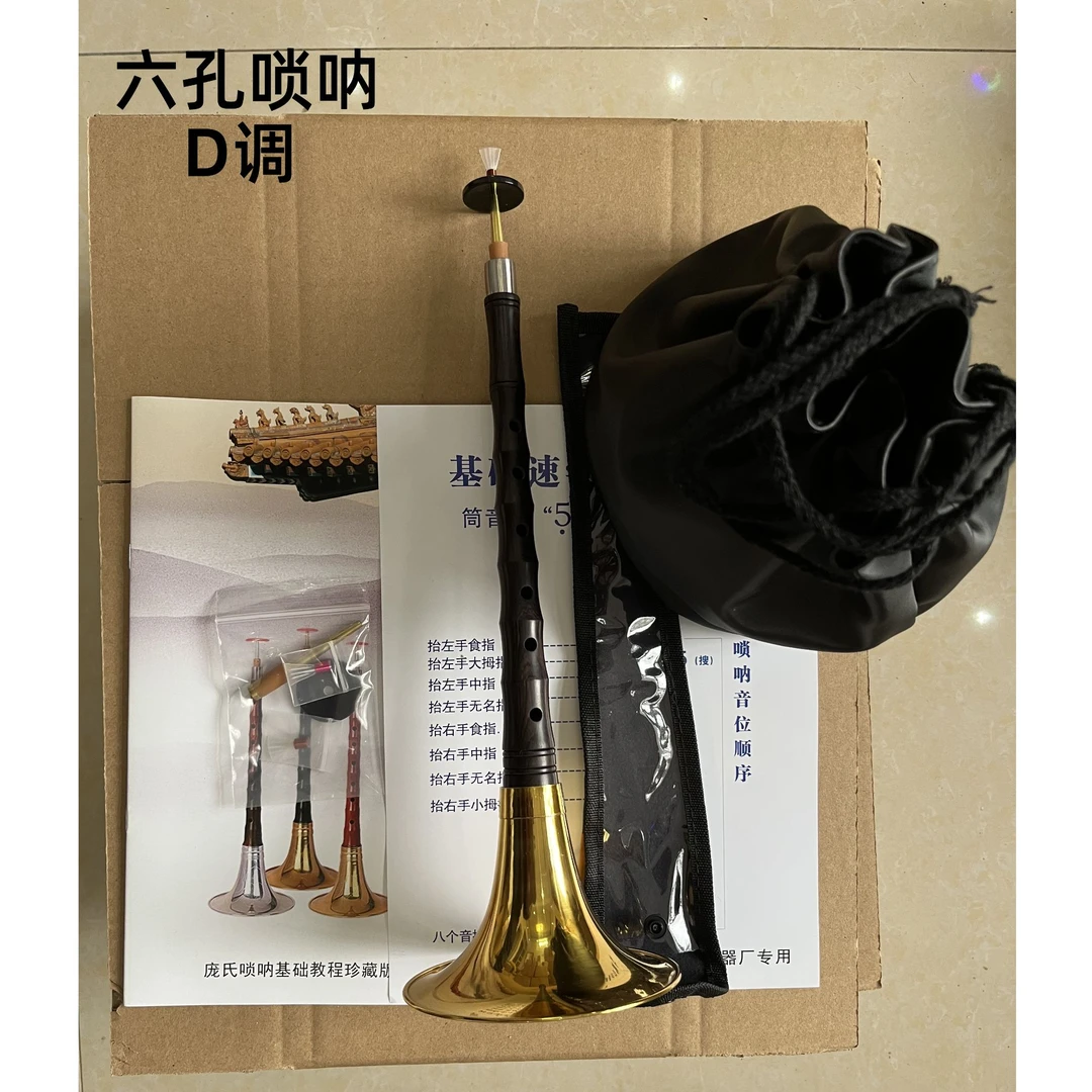 包教学六孔初学唢呐练手送教学视频乐器、曲谱、伴奏、两个哨片