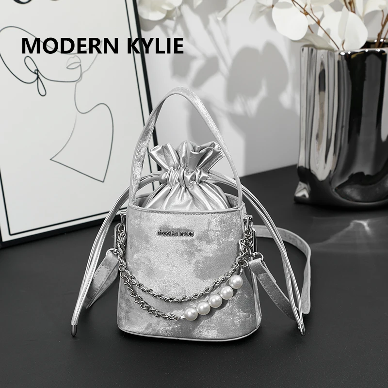 轻奢时尚百搭手提斜跨水桶包H87