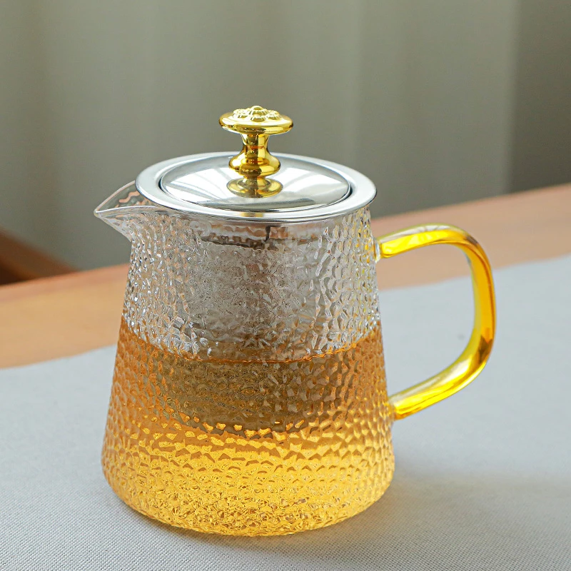 耐高温加厚锤纹花茶茶具玻璃茶壶过滤泡茶壶家用电陶炉煮茶器单壶