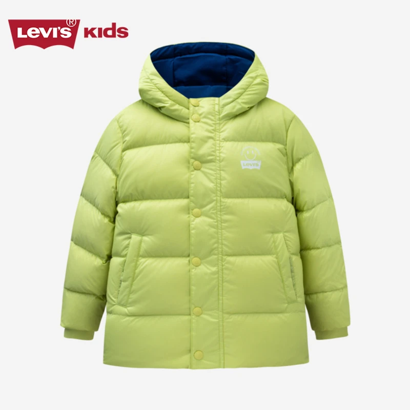 Levi's李维斯童装防风保暖连帽短款羽绒服LVN-HO-J629