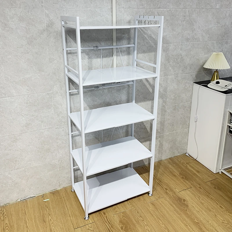 可伸缩厨房夹缝置物架落地多层放锅具收纳架微波炉架子缝隙储物架