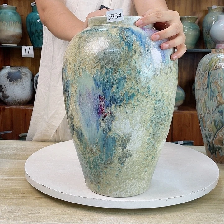 摆件星****点3984 景德镇手工陶瓷艺术品花瓶