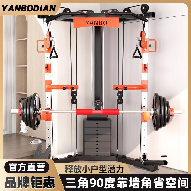 研博小飞鸟龙门架健身家用室内多功能健身器材贴墙训练器械深蹲架