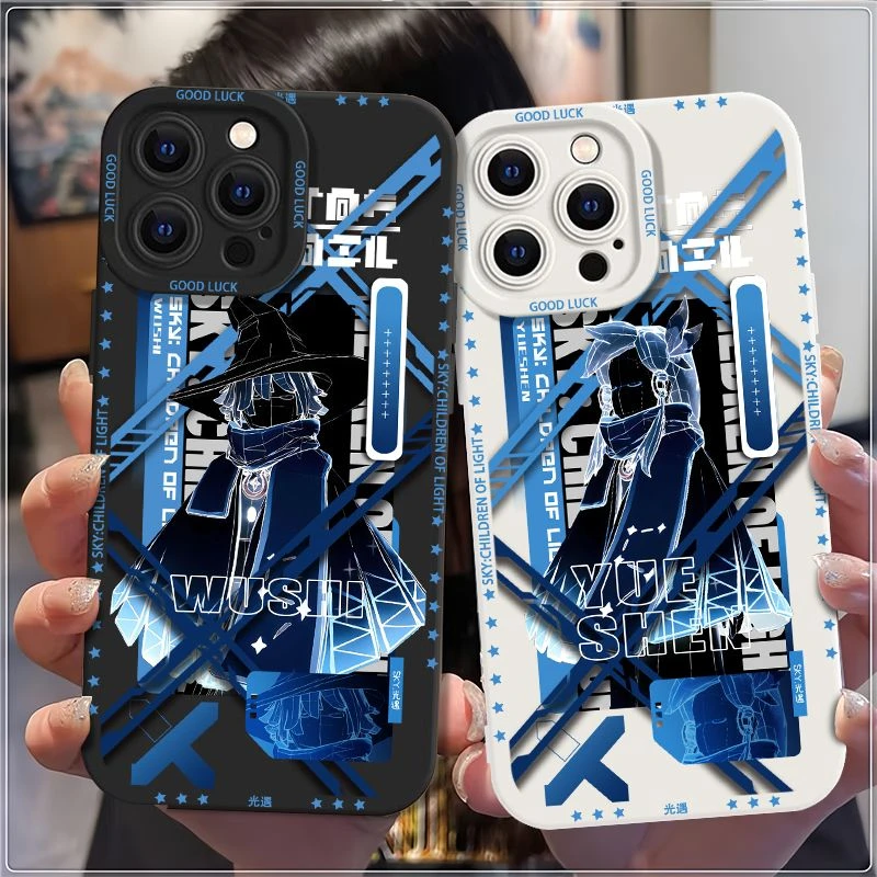 sky光遇线稿巫师月神书虫猫猫同人手机壳适用苹果华为vivoS19红米