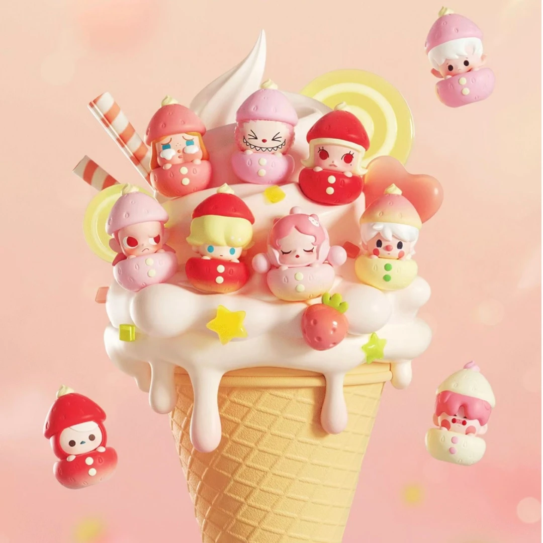 阳阳家 萌粒季节限定草莓系列迷你小公仔手办创意摆件