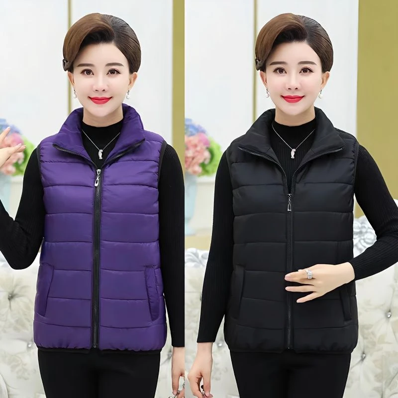波司豋妈妈秋冬装加厚马甲中年女装大码羽绒服中老年女保暖背心坎