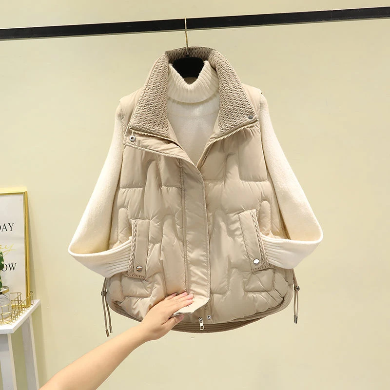 波司豋2023新款羽绒服马夹女宽松韩版秋冬季棉马甲短款立领背心外