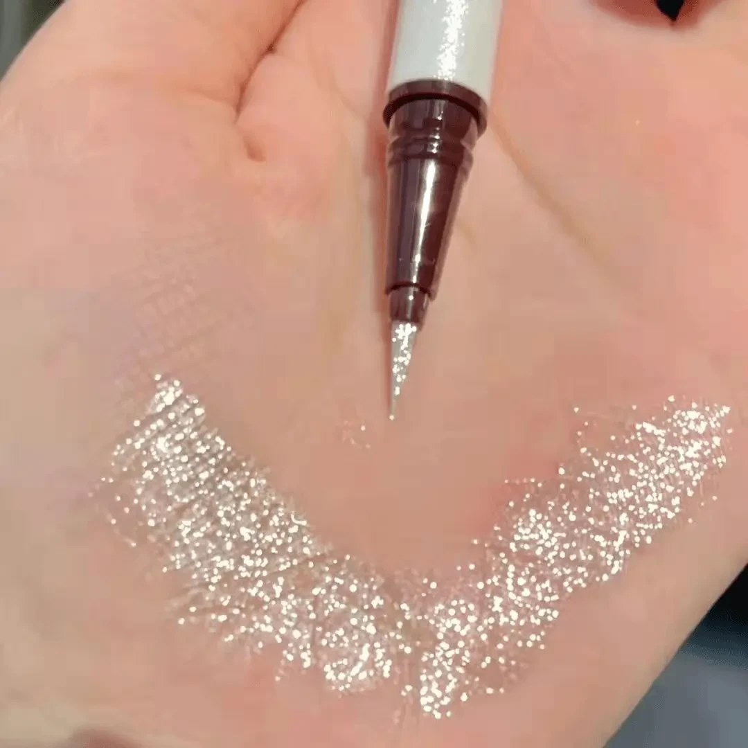 卧蚕笔提亮二合一爆闪碎钻极细亮闪闪防水高光珠光眼线液自然持久