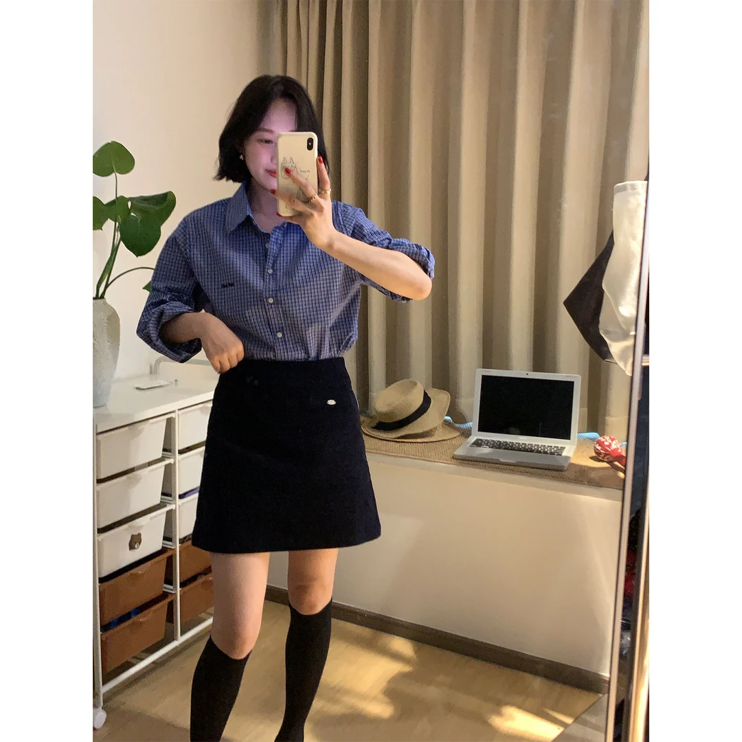 MYFD LINC【早秋刚需】洋气半身裙 显瘦半身裙高腰短裙气质复古韩版