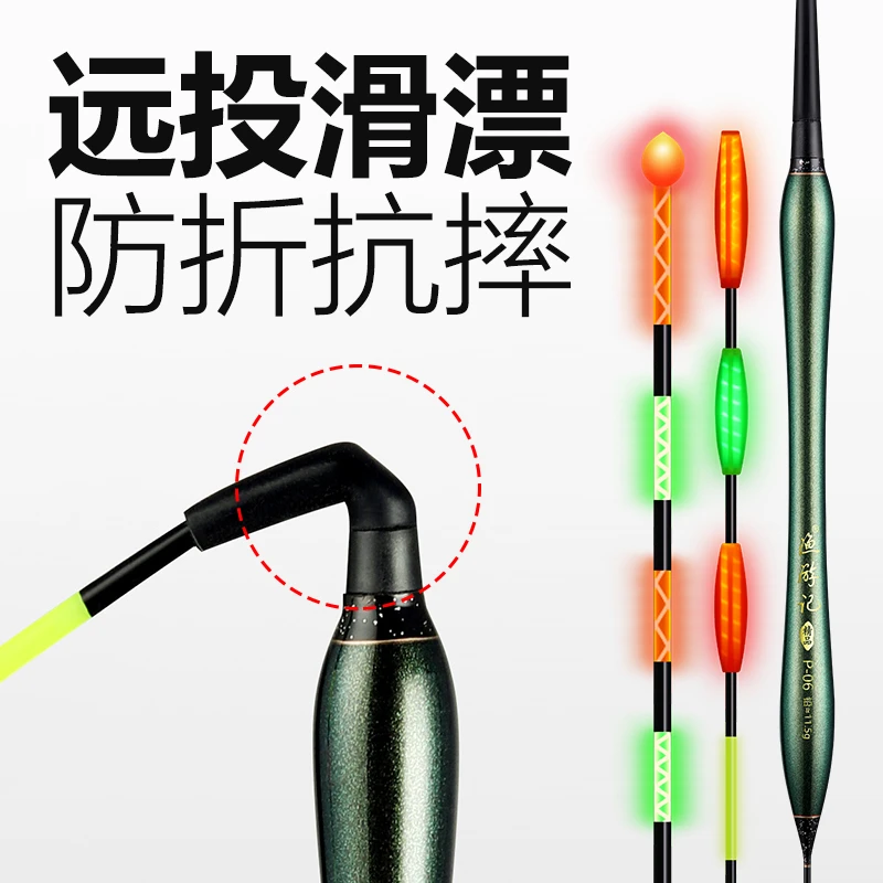 咬钩变色滑漂大物夜光漂日夜两用电子漂加粗醒目防折尾浮漂巨物漂