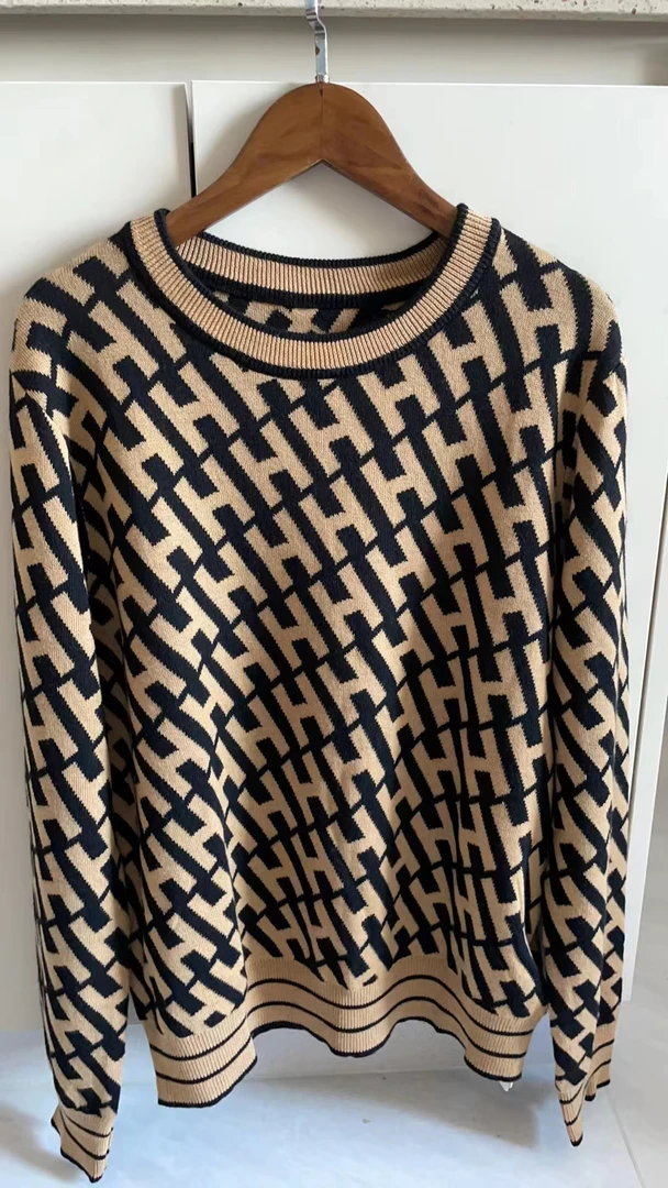 【老板娘严选】羊毛提花套头针织衫AB100