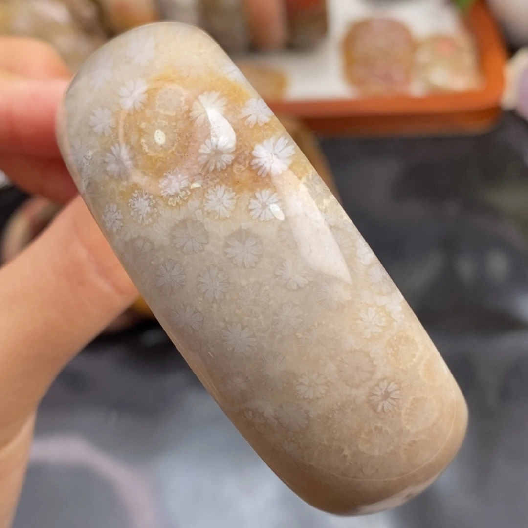 硅化珊瑚（珊瑚玉）手镯未镶嵌圈57.6