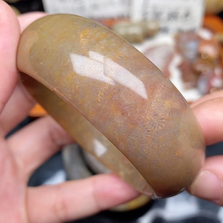 硅化珊瑚（珊瑚玉）手镯未镶嵌53.6