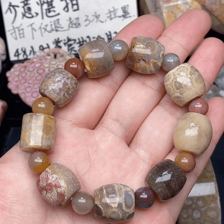 硅化珊瑚（珊瑚玉）手镯未镶嵌