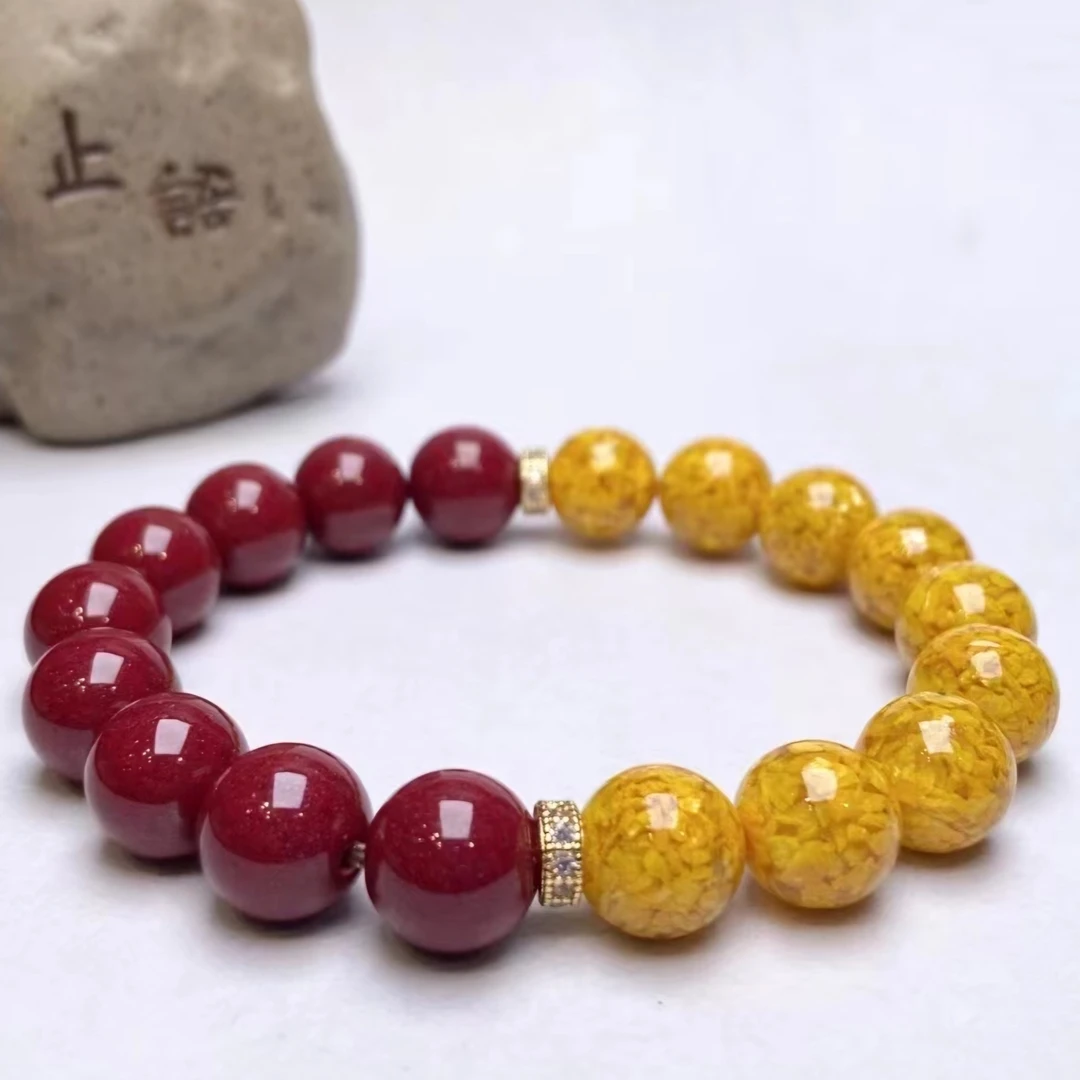 含辰砂工艺品發財【10mm紫金砂加雄黄】手串