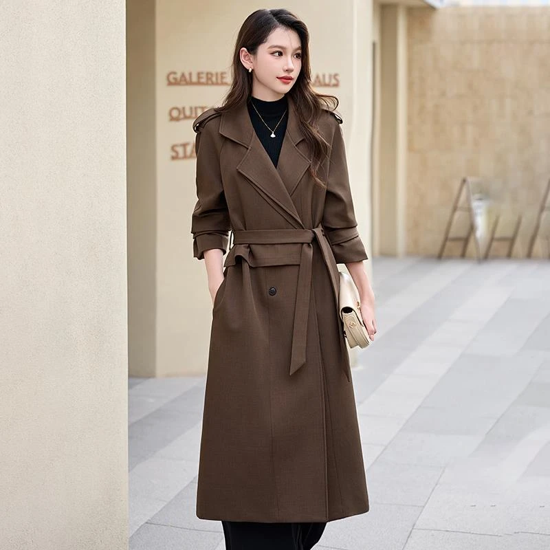 今年流行高级感风衣外套女春秋新款洋气优雅显瘦过膝长款大衣外套