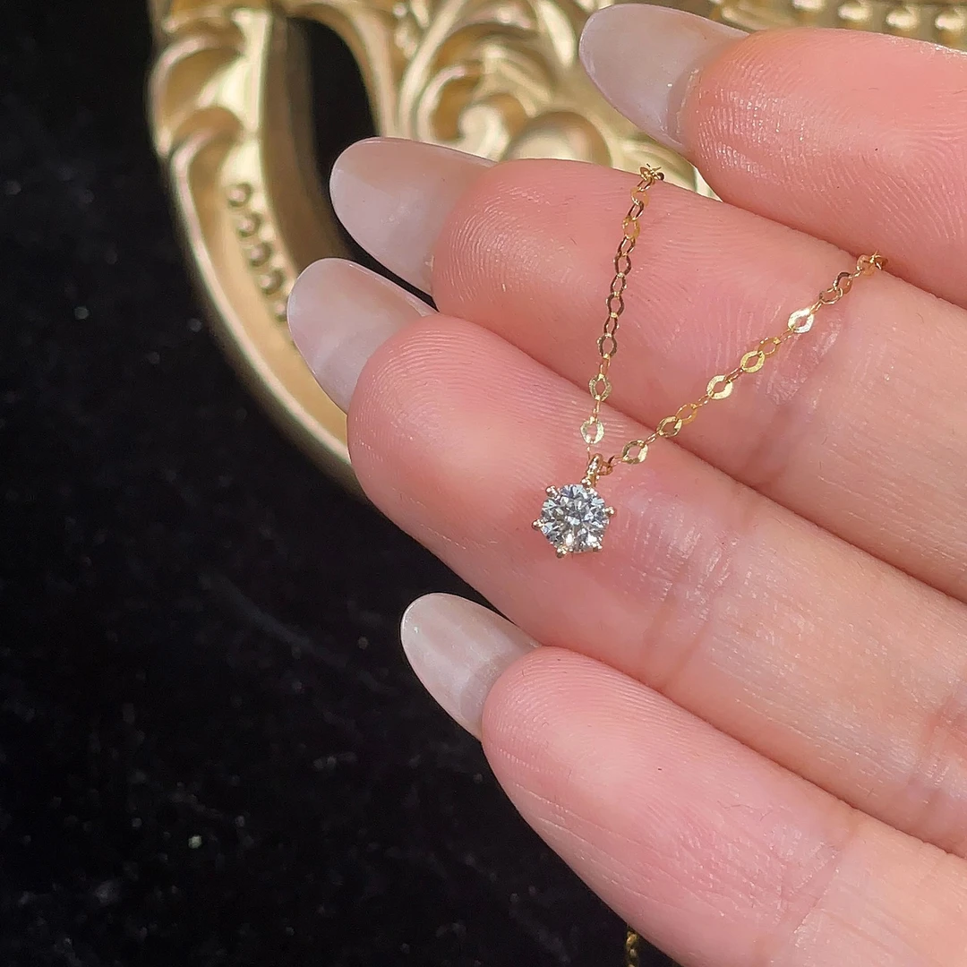 18K金天然钻石套链#轻奢气质#项链#23分天然南非真钻石