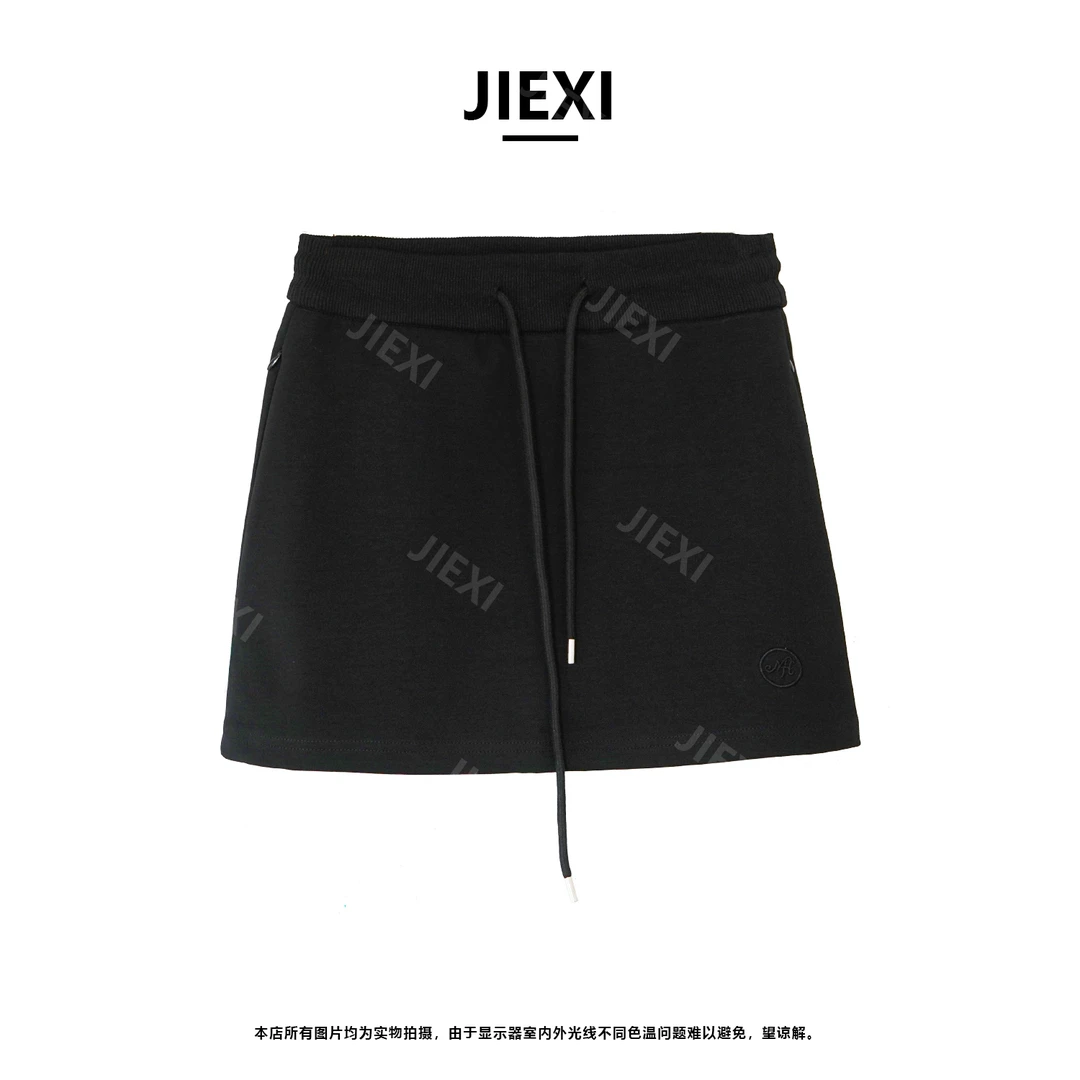 JIEXI杰曦秋款百搭休闲显瘦包臀裙运动休闲半身裙jx7325