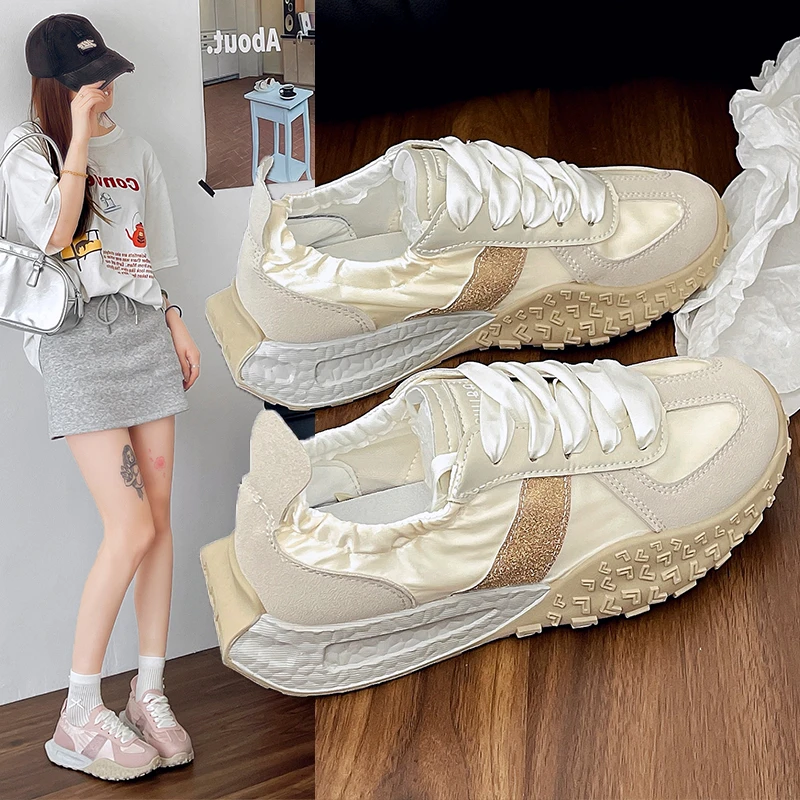 【MS】时尚复古休闲板鞋增高舒适透气韩版ins风2024新款爆款 2223